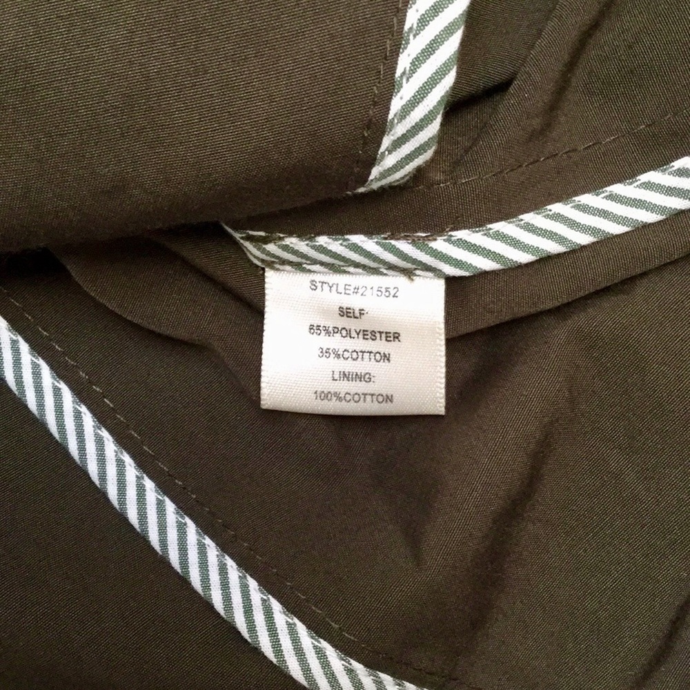 Skies Are Blue Crop Trench Coat ๐ Olive - Picture 8 of 8